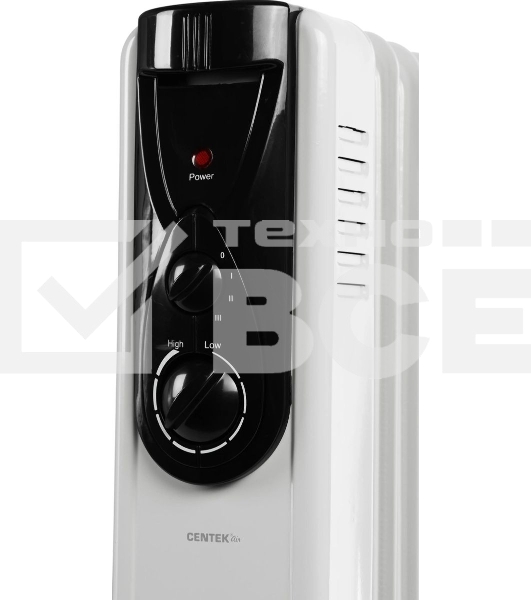 Масляный обогреватель Centek CT-6200 (7 секций) белый, 700/1000/1500 Вт, 15 м2, термостат