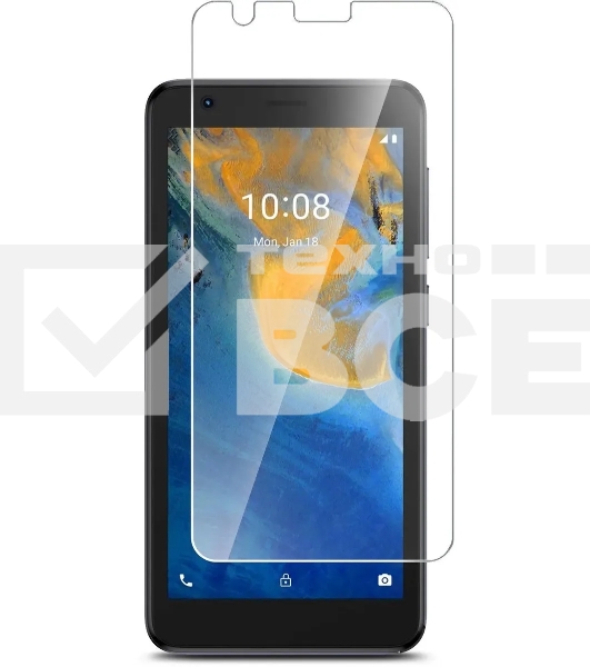 Защитное стекло для экрана BoraSCO Hybrid Glass для ZTE Blade L9 антиблик, 60 х 130 мм, 2.5D, прозрачный