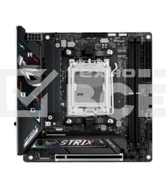 Материнская плата ASUS ROG STRIX B850-I GAMING WIFI, AM5, AMD B850, 2xDDR5, 2xM.2, 2xSATA, PCIe 4.0 x16, 1xHDMI, 1xUSB Type-C, 1x2.5Gb LAN, Wi-Fi 7, Bluetooth 5.4, 5xUSB-A 10Gbps , 1xUSB-C 20Gbps, 2xUSB-A 2.0, 3x3.5 мм, S/PDIF, 7.1, Mini-ITX