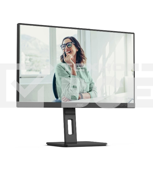 Монитор 27' AOC Q27P3CV IPS 2560x1440, 75 Гц, 4 мс, 16:9, 350 кд/м², 2xHDMI 1.4, DisplayPort 1.2, USB-концентратор (4x USB 3.0), 2.5 Gigabit Ethernet, встроенные динамики, черный