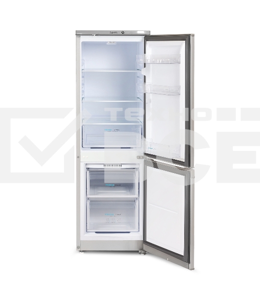 Холодильник Бирюса M418 металлик двухкамерный 125/55л морозилка снизу