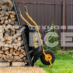 Тачка строительная Denzel усиленная, объем 130 л, 230 кг, колесо 15х6.00-6, фото2