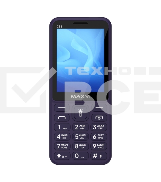 Мобильный телефон Maxvi C38 фиолетовый