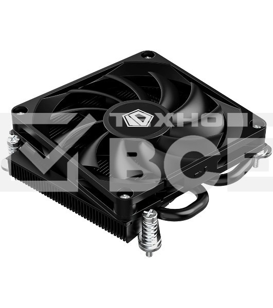 Кулер для процессора ID-COOLING IS-23i черный LGA1851/1700/1200/115X низкопрофильный высота 23мм (48шт/кор, TDP 45W, PWM, 2 тепл.трубки, медная база, FAN 80мм) BOX