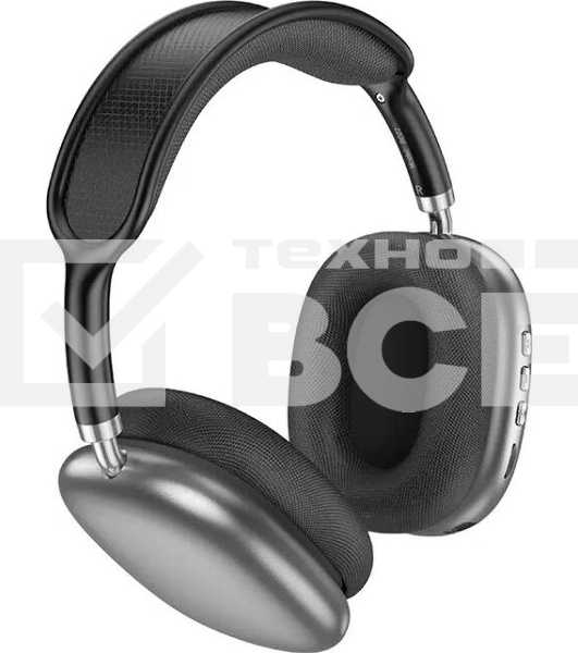 Беспроводные/проводные наушники Borofone BO22 Elegant серый, накладные, Bluetooth + проводной, складная конструкция, микрофон, до 12 ч