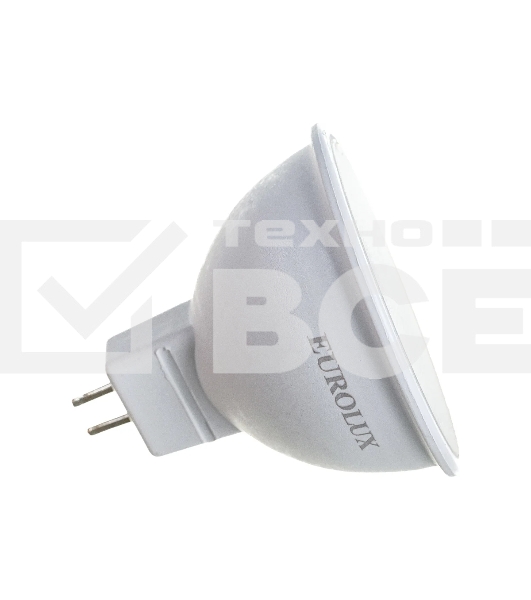 Лампа светодиодная EUROLUX LL-E-MR16-7W-230-4K-GU5.3 рефлектор