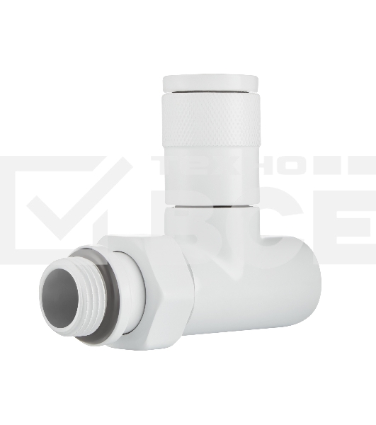 Набор дизайн-вентилей Royal Thermo PIANO, прямой (белый) 1/2