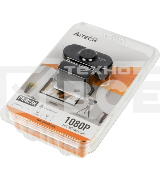 Веб-камера A4 PK-925H черный 2Mpix (1920x1080) USB2.0 с микрофоном