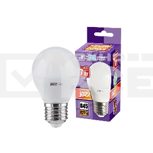 Лампа светодиодная JazzWay PLED-SP-G45 7Вт шар 5000К холодный белый E27 540лм 230В