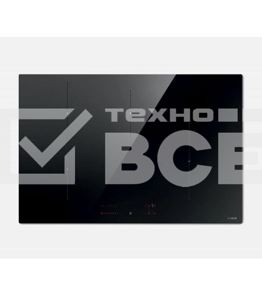 Индукционная варочная панель Elica, 80 см, сенсорное управление, 9 уровней мощности, одна Bridge zone, Booster, индикатор остаточного тепла, распознование посуды, пауза, подогрев, таймер, черный