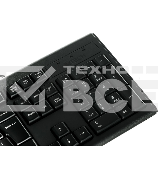 Комплект клавиатура+мышь A4Tech KRS-8372 проводной, USB, 1200 DPI, чёрный