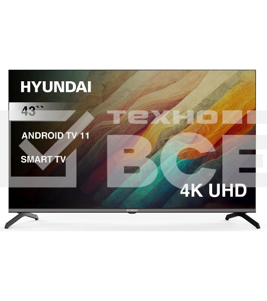 Телевизор Hyundai 43' H-LED43BU7006 черный LED UHD 60Hz Smart TV