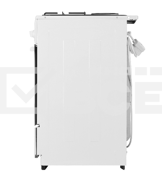 Плита комбинированная Flama RK 23-105 W белый, конфорок 4 шт, духовка 50 л, 50 см x 85 см x 60 см