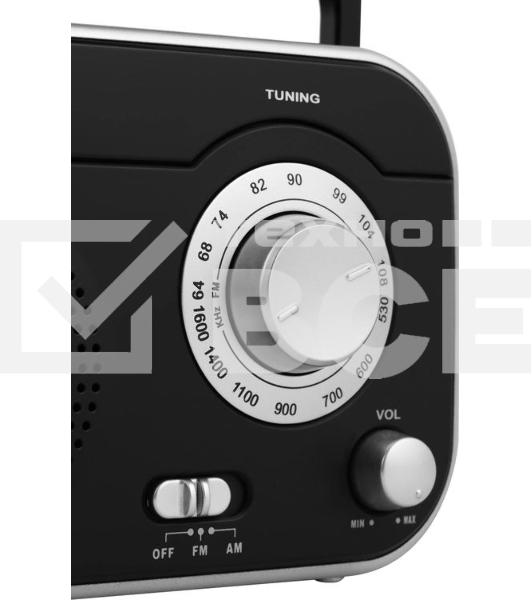 Радиоприемник Vitek VT-3593 (BK) Выходная мощность 1 вт. Динамики 1.Тип батареек UM-2/C