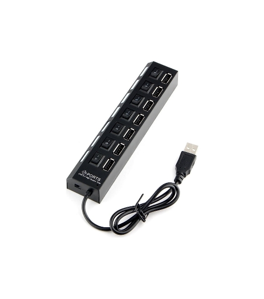 USB-концентратор Gembird UHB-U2P7-02, USB 2.0, USB 7 портов, USB/Адаптер: 5 В / 2 A