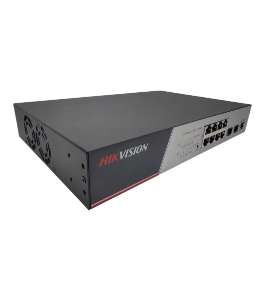 Коммутатор Hikvision DS-3E2510P(B), 8×1 Гбит/с PoE + 2×1 Гбит/с SFP, управляемый