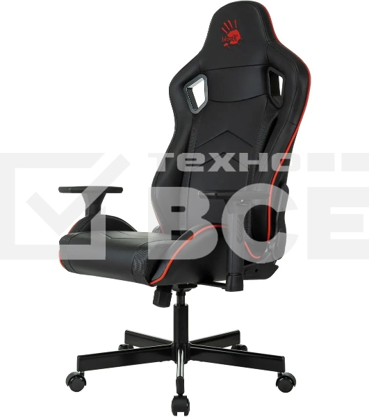 Кресло игровое A4Tech Bloody GC-840 черный, сиденье черный, эко.кожа, с подголов. крестов. металл черный, пластик черный
