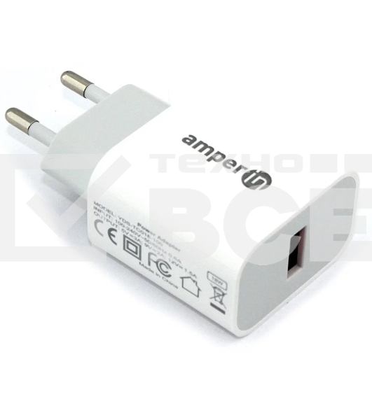 Блок питания (сетевой адаптер) Amperin Quick Charge 3.0 USB 5V/3A,9V/2A,12V/1.5A 18W (YDS-TC018-100)