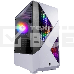 Компьютерный корпус 1STPLAYER FIREROSE F3-A белый, ATX, TG, 4x120мм LED fans inc.