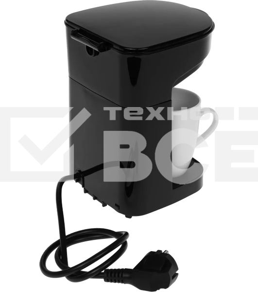 Кофеварка капельная Kitfort KT-764 черный, исп. кофе - молотый, 0.3 л, 450 Вт