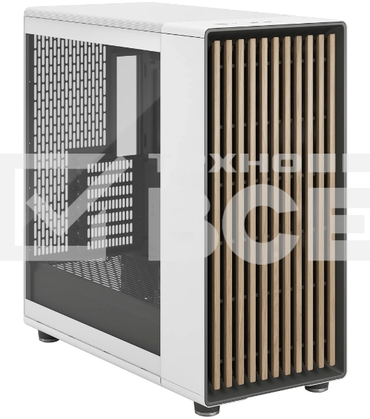 Компьютерный корпус без блока питания Fractal Design North XL TG Dark Tint, Full-Tower, 3x140мм, 2xUSB-A 3.2 + 1xUSB 3.2 Type-C E-ATX, ATX, mATX, mITX Wood panel, Chalk белый
