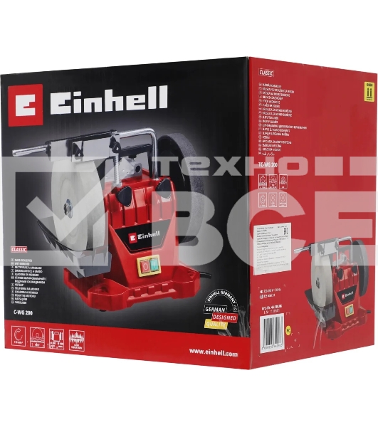 Электроточило Einhell TC-WG 200 125Вт 110об/мин d=180мм t=30мм