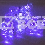 Гирлянда светод. Funray Лампочки, SE-BULBS-380P, 3xАА, 3м, 80LED,10 ламп, фиол, шнур-нить 0,5м,, фото 1