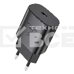 Сетевое зарядное устройство Qumo Energy light PD 25Вт, (модель 0102), порт: USB Type-C, черный, фото 1