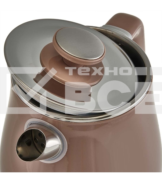 Чайник электрический Delta LUX DE-1019 (1,8 л, металл/пластик) коричневый