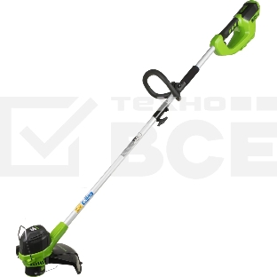 Триммер аккумуляторный GREENWORKS 2101507 40В 7500об/мин Флески 1.6мм ширина реза 330мм