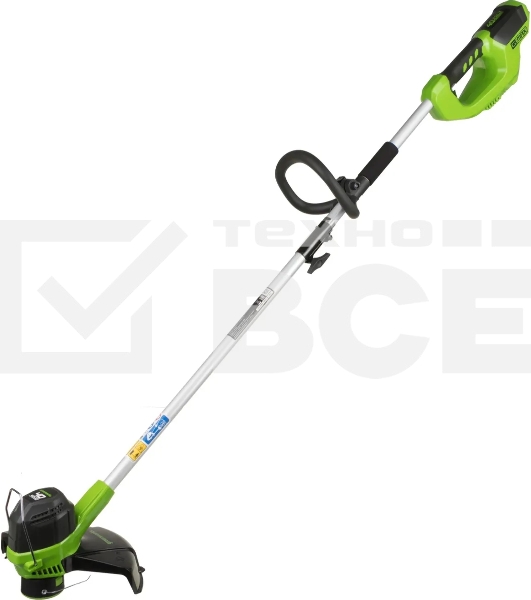 Триммер аккумуляторный GREENWORKS 2101507 40В 7500об/мин Флески 1.6мм ширина реза 330мм