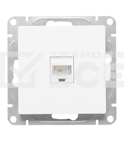 Механизм розетки RJ45 (cat5) EKF UP1-SOW-RJ45-5 белый Эпика