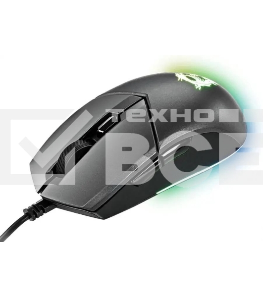 Мышь проводная MSI Clutch GM11 черный, 5000 dpi, USB, кнопки - 6