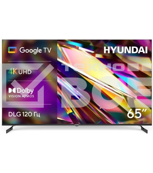 Телевизор Hyundai 65' H-LED65BU7011 черный LED 4K UHD 60Hz Smart TV 2GB/16GB
