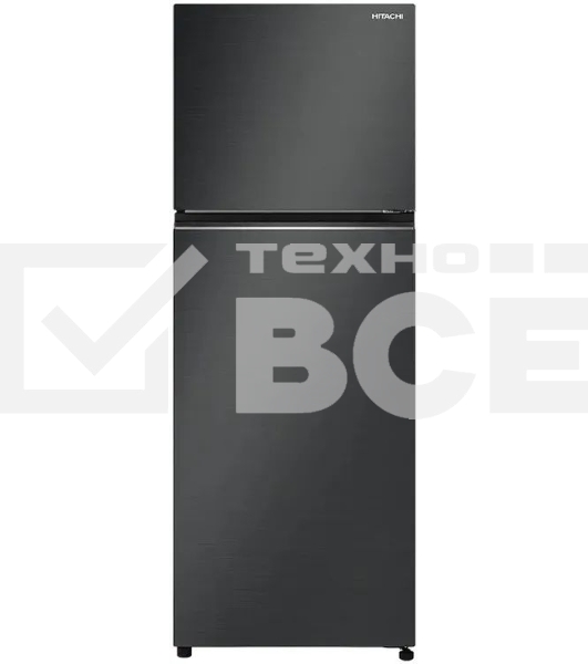 Холодильник Hitachi HRTN6443SBBKCS черный двухкамерный 315/94л морозилка сверху
