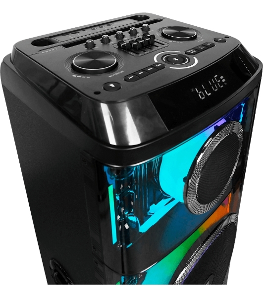 Колонка порт. Ural Молот 216 черный/черный 3000W 1.1 BT/3.5Jack/USB-C 15м 9000mAh (УРАЛ МОЛОТ 216)