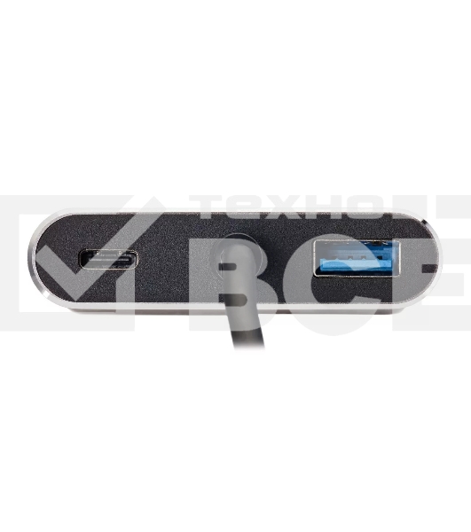 Кабель-концентратор USB3.1 TypeCm -->HDMI+USB3.0+PD+VGA Alum Grey 4K@30Hz, Telecom<TUC055>