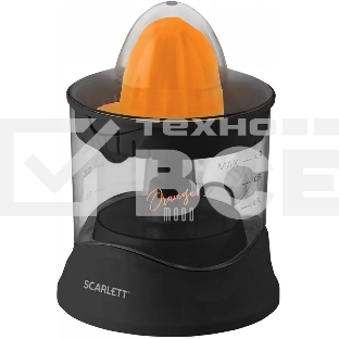 Соковыжималка Scarlett SC-JE50C09 черный/оранжевый, цитрусовая, 25 Вт, 700 мл, механическое