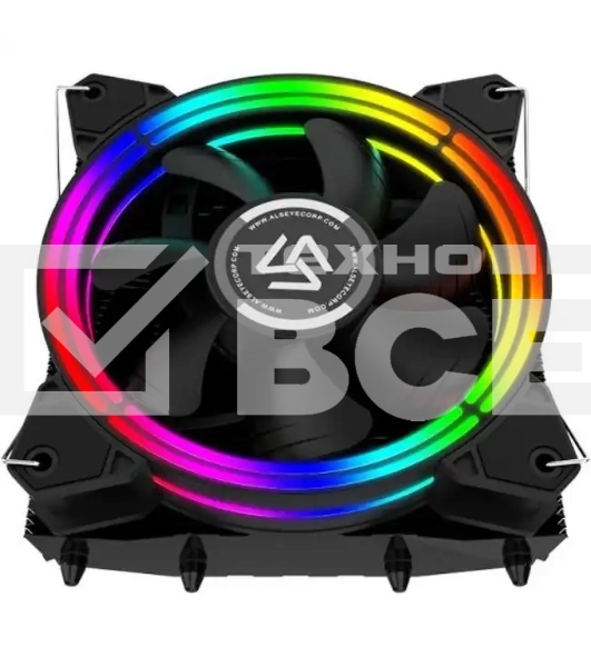 Кулер для процессора Alseye H120TD черный, 120 мм, алюминий/медь, 2000 об/мин, 35.5 дБ, 4 pin, 125 Вт, 95 мм