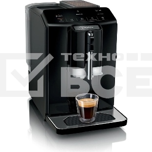 Кофемашина Bosch TIE20119 черный, исп. кофе - зерновой, 1.4 л, 1300 Вт, 15 Бар.