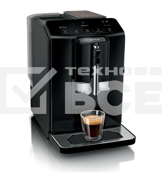 Кофемашина Bosch TIE20119 черный, исп. кофе - зерновой, 1.4 л, 1300 Вт, 15 Бар.