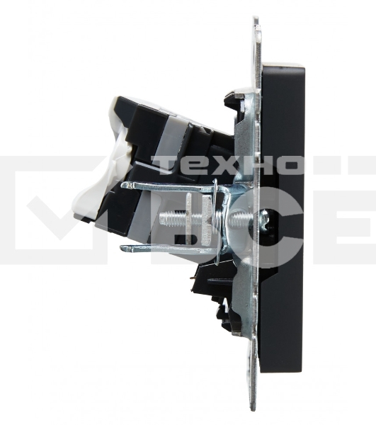 Розетка компьютерная IEK BRITE РК10-БрГ RJ45 кат.5E графит