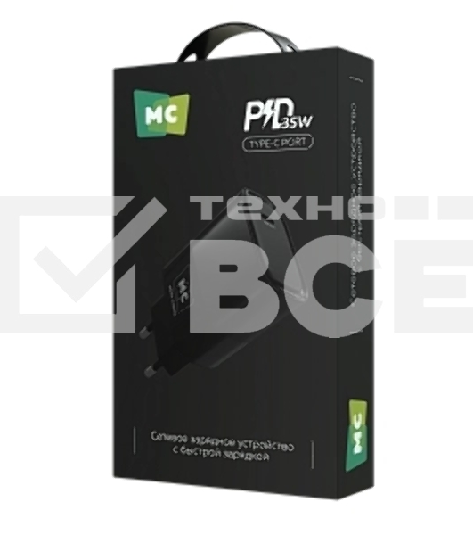 Сетевое зарядное устройство MORE CHOICE (4620202553515) NC68 1Type-C 3.0A PD 35W, черный