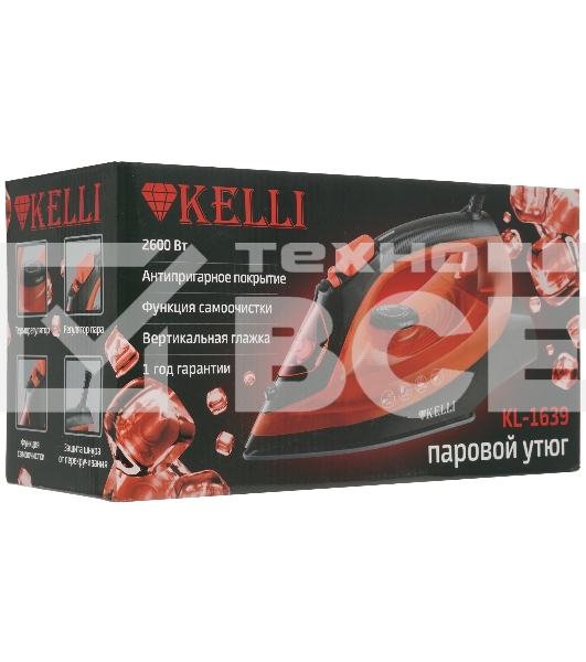 Утюг KELLI KL-1639 красный