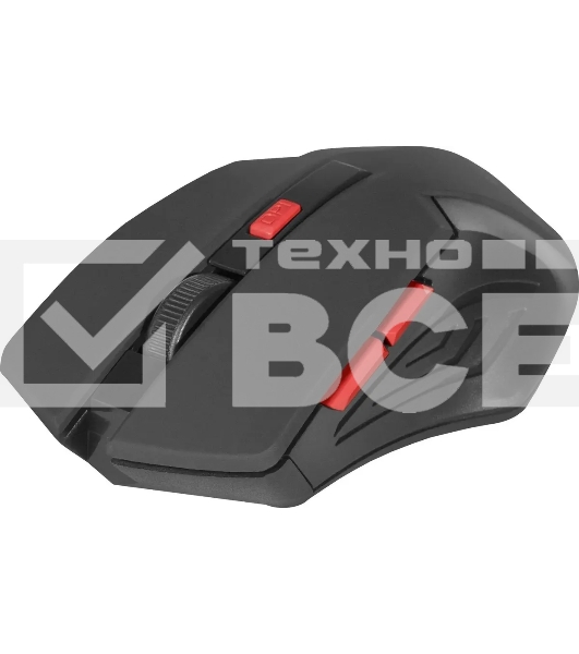 Мышь беспроводная Defender Accura MM-275 красный, 1600 dpi, радиоканал, USB, кнопки - 6