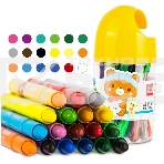 Масляная пастель Deli 72055 с поворотным механизмом, 18 цветов, длина 130мм, диаметр 13мм, пластиковая туба, фото2