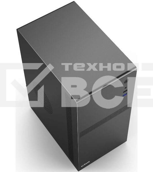 Компьютчерный корпус CBR mATX Minitower V203, без БП, 1хUSB 3.0, 1хUSB 2.0, HD Audio+Mic, черный PCC-MATX-V203-WPSU