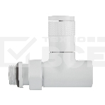 Набор дизайн-вентилей Royal Thermo PIANO, прямой (белый) 1/2