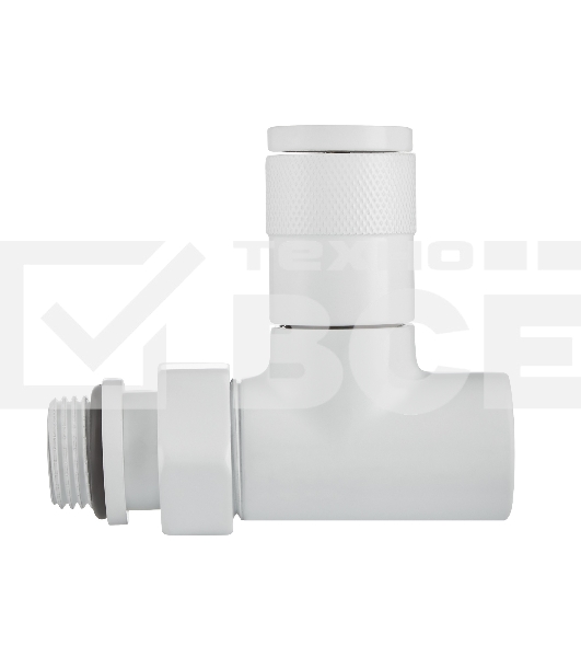 Набор дизайн-вентилей Royal Thermo PIANO, прямой (белый) 1/2