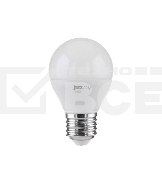 Лампа светодиодная JazzWay PLED-SP-G45 7Вт шар 5000К холодный белый E27 540лм 230В